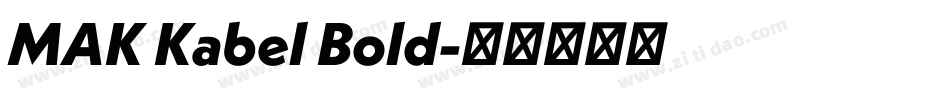 MAK Kabel Bold字体转换